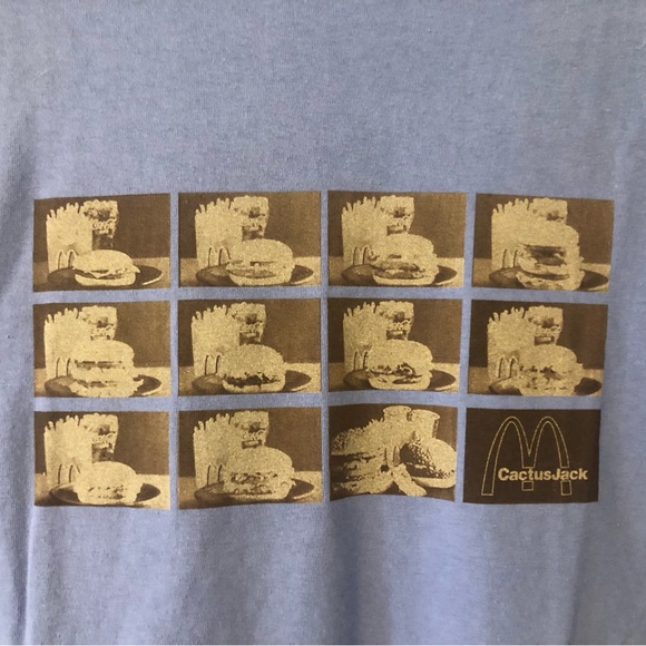 Travis Scott x McDonald’s Menu Mono Logo T-shirt M - Picture 3 of 6